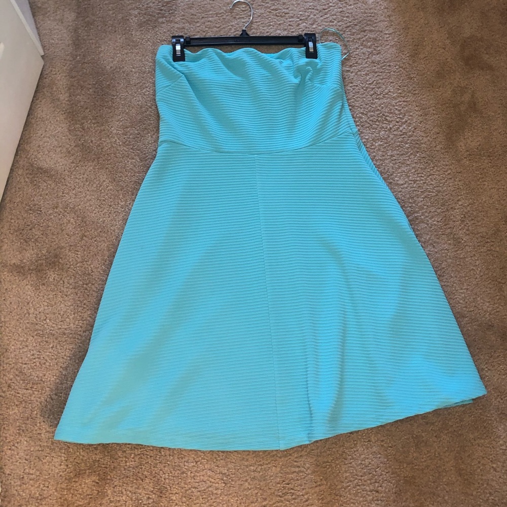 Aquamarine strapless dress